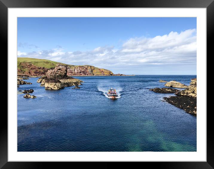 Pleasure trips at St Abbs Framed Mounted Print by Naylor's Photography