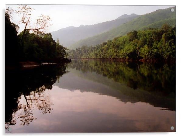 The River Kwai Acrylic by Serena Bowles