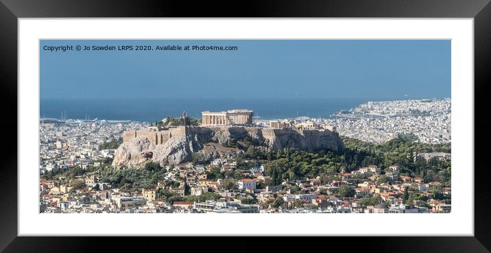 Acropolis of Athens Framed Mounted Print by Jo Sowden
