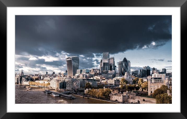 The City of London Framed Mounted Print by Mark Jones