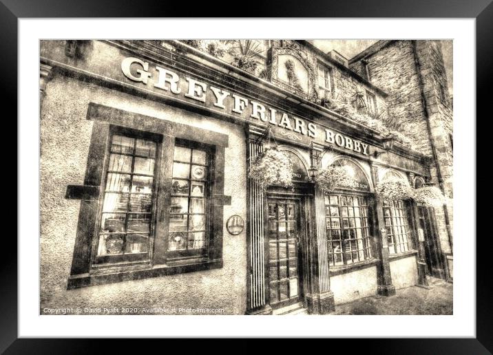 Greyfriars Bobby Vintage Pub Framed Mounted Print by David Pyatt