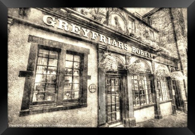 Greyfriars Bobby Vintage Pub Framed Print by David Pyatt