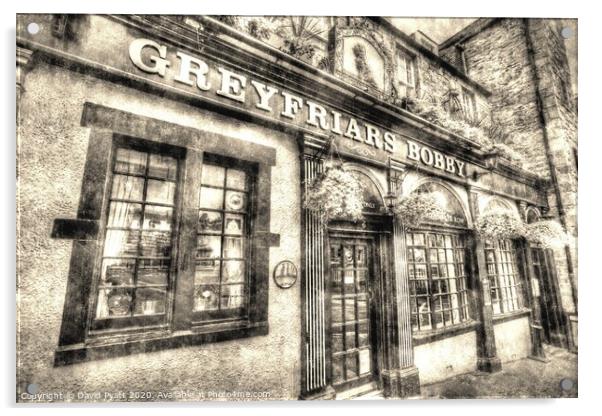 Greyfriars Bobby Vintage Pub Acrylic by David Pyatt