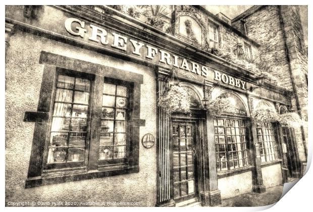 Greyfriars Bobby Vintage Pub Print by David Pyatt