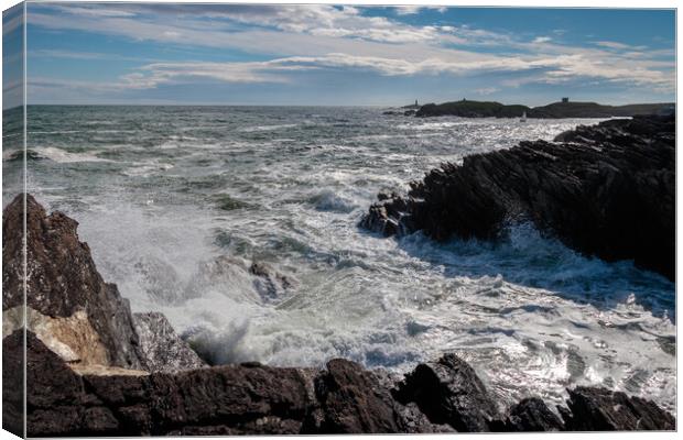 Mighty Sea Waves Canvas Print by Wendy Williams CPAGB
