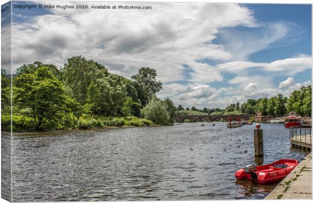 Chester upon the Dee Canvas Print by Mike Hughes