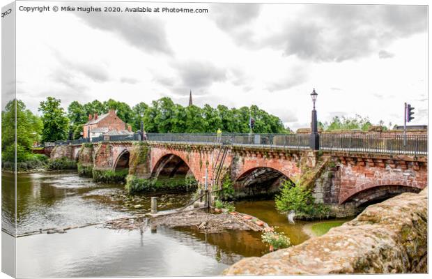 Tidal Dee at Chester Canvas Print by Mike Hughes