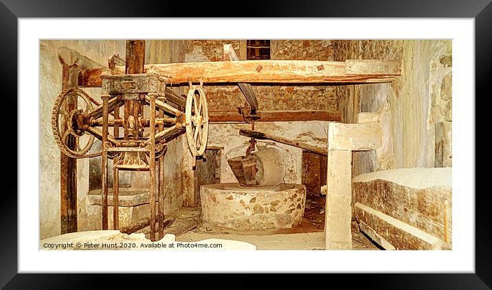 The Old Olive Press Room Framed Mounted Print by Peter F Hunt
