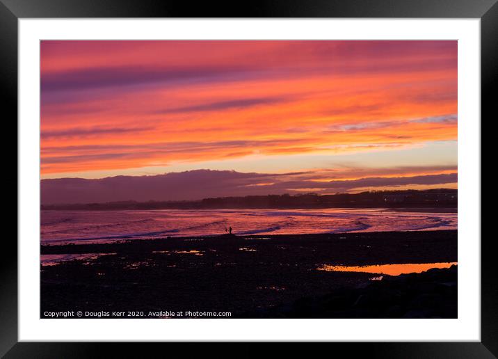 Sunset Arbroath West Links Framed Mounted Print by Douglas Kerr