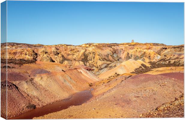 Vibrant Copper Mines of Parys Mountain Canvas Print by Wendy Williams CPAGB