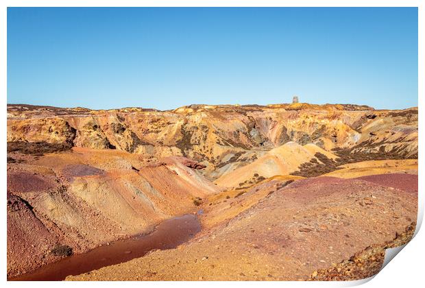 Vibrant Copper Mines of Parys Mountain Print by Wendy Williams CPAGB