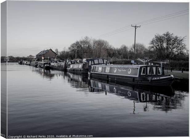 Winter reflections - Stanley Ferry Canvas Print by Richard Perks