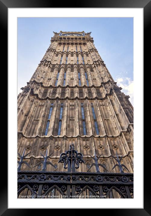 Big Ben Clock Tower Framed Mounted Print by Gordon Maclaren