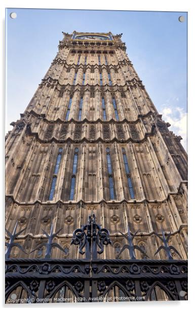 Big Ben Clock Tower Acrylic by Gordon Maclaren