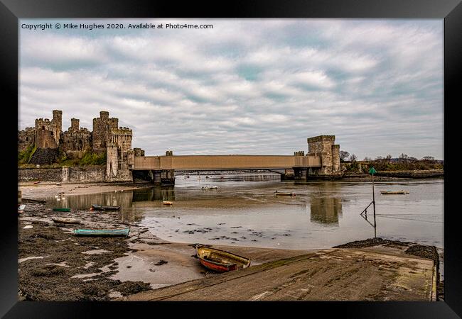 Conway Castle Framed Print by Mike Hughes