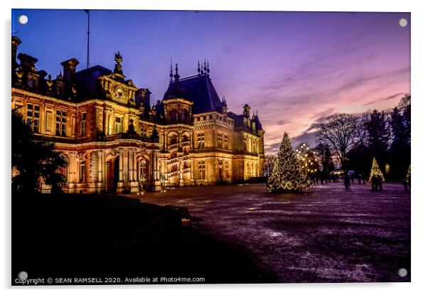 Waddesdon Manor at Christmas Time Acrylic by SEAN RAMSELL