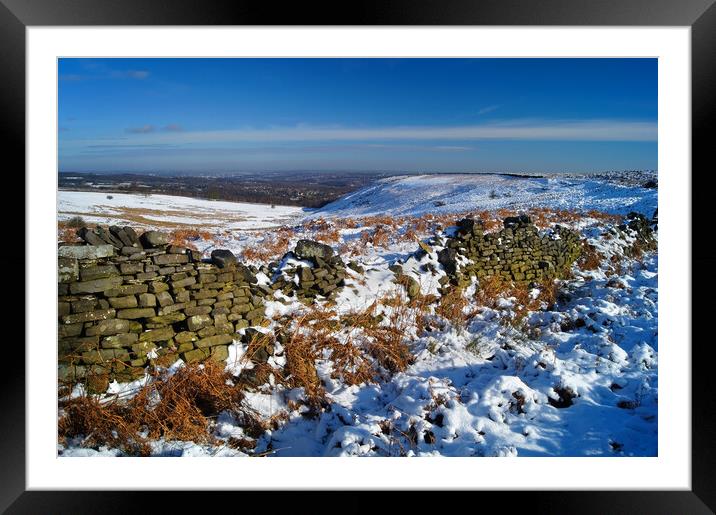View to Wimble Holme Hill Framed Mounted Print by Darren Galpin
