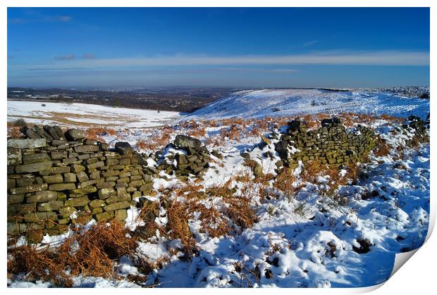 View to Wimble Holme Hill Print by Darren Galpin