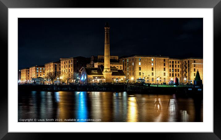 Royal Albert Dock Framed Mounted Print by Louis Smith