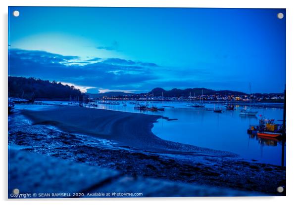 Welsh Twilight Sky  Acrylic by SEAN RAMSELL