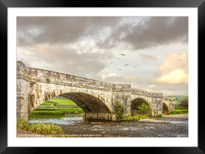 Burnsall Bridge in Summer Framed Mounted Print by Heather Sheldrick