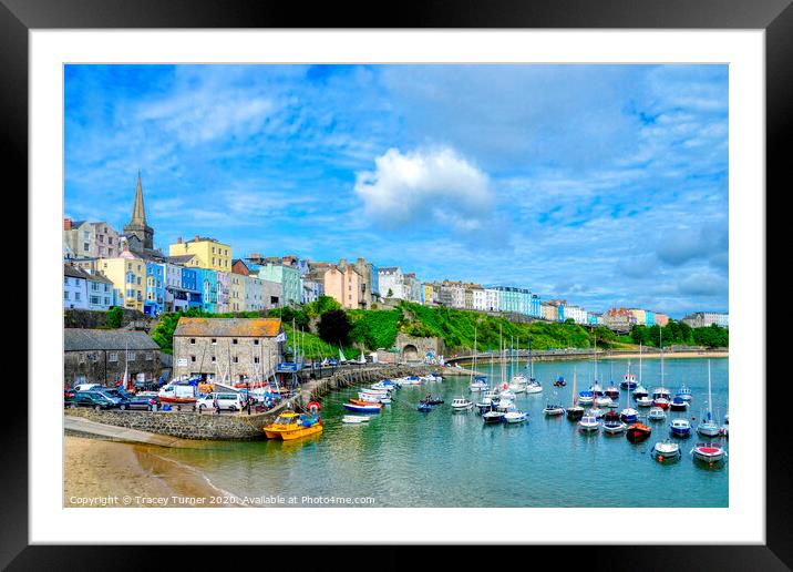 Tenby Harbour Framed Mounted Print by Tracey Turner