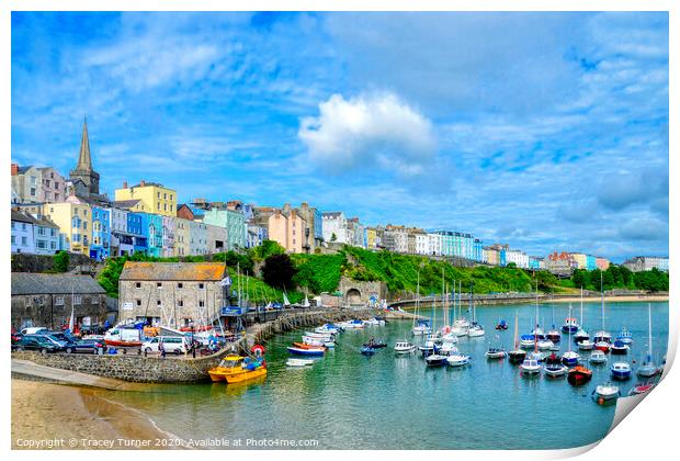 Tenby Harbour Print by Tracey Turner