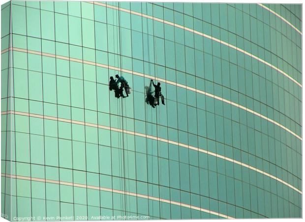Bangkok Window Cleaners  Canvas Print by Kevin Plunkett