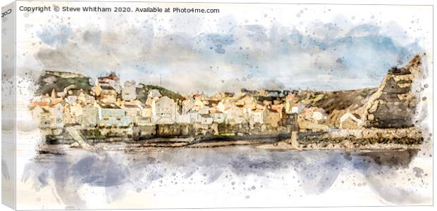 The Harbour at Staithes, North Yorkshire. Canvas Print by Steve Whitham