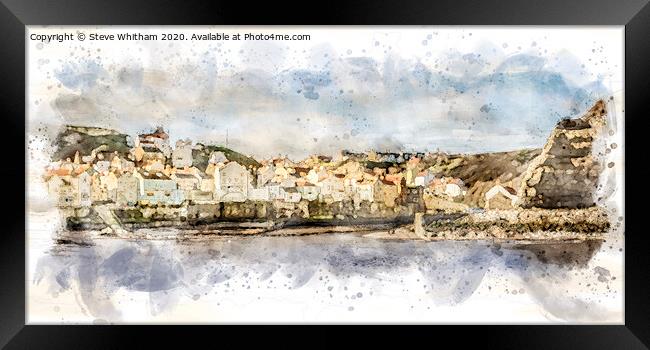 The Harbour at Staithes, North Yorkshire. Framed Print by Steve Whitham