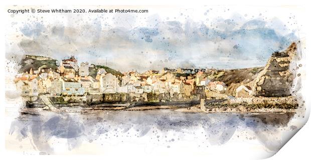 The Harbour at Staithes, North Yorkshire. Print by Steve Whitham
