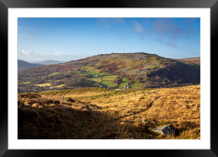 Cribarth mountain in South Wales UK Framed Mounted Print by Leighton Collins