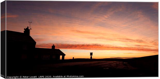 The Cat and Fiddle Inn at Dawn Canvas Print by Peter Lovatt  LRPS