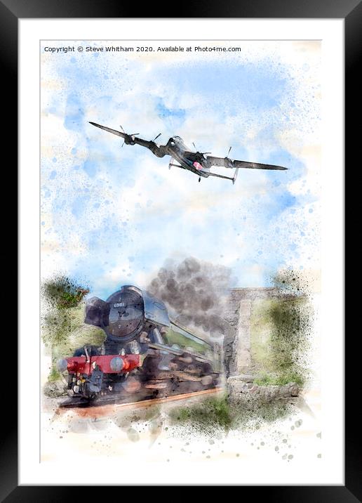 Best of British. Avro Lancaster and Flying Scotsma Framed Mounted Print by Steve Whitham