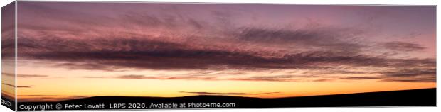 Axe Edge Moor Dawn Panoramic Canvas Print by Peter Lovatt  LRPS