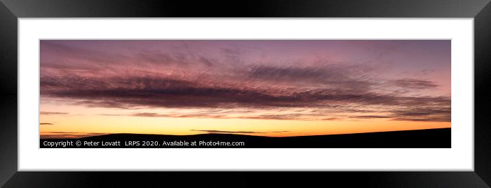 Axe Edge Moor Dawn Panoramic Framed Mounted Print by Peter Lovatt  LRPS