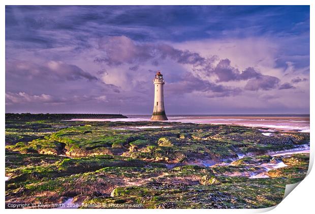 New Brighton lighthouse Print by Kevin Smith