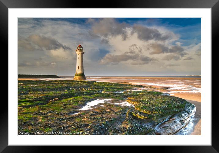 New Brighton Lighthouse on the Wirral Framed Mounted Print by Kevin Smith