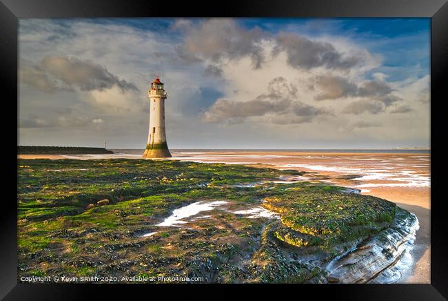 New Brighton Lighthouse on the Wirral Framed Print by Kevin Smith