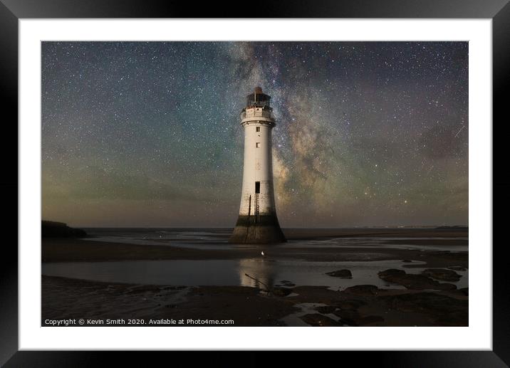 New Brighton lighthouse Framed Mounted Print by Kevin Smith