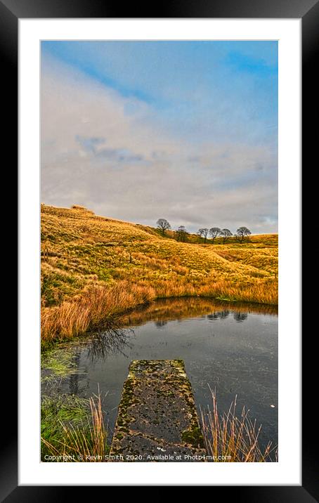 Ogden Reservoir hillside Framed Mounted Print by Kevin Smith