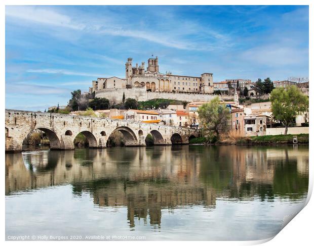 Chateau Castle Beziers France  Print by Holly Burgess