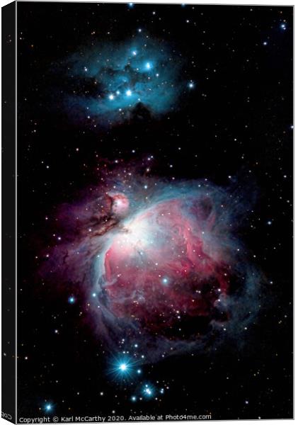 The Orion Nebula (M42) Canvas Print by Karl McCarthy