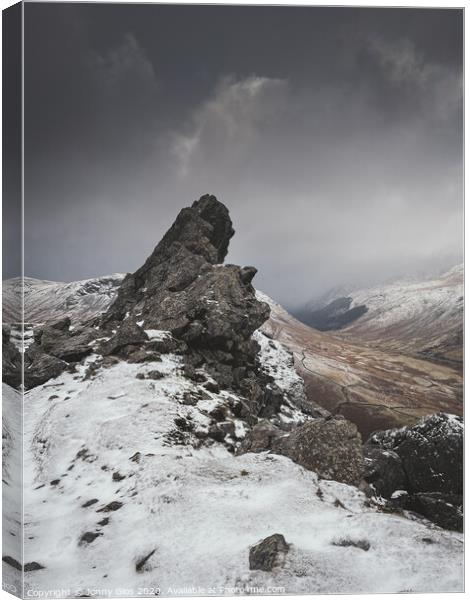 The Tip of Helm Crag  Canvas Print by Jonny Gios