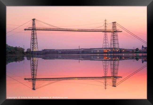 Newport Transporter Bridge Framed Print by Edy Rice