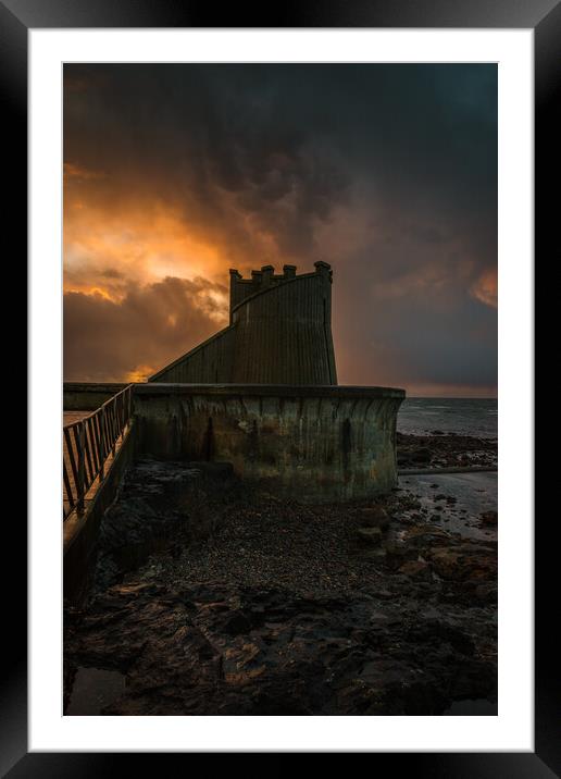 Saltcoats Bathing Ponds Sunset #2 Framed Mounted Print by Chris Wright