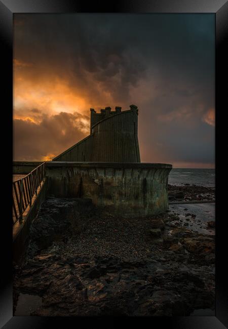 Saltcoats Bathing Ponds Sunset #2 Framed Print by Chris Wright