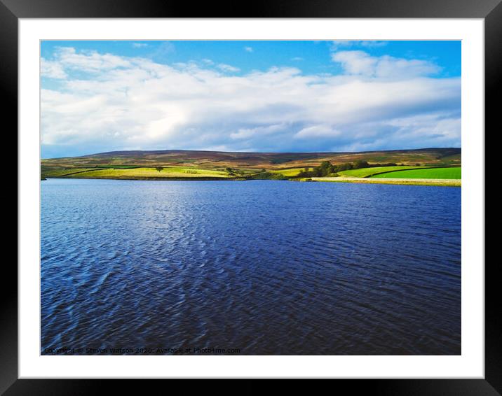 March Ghyll Reservoir Framed Mounted Print by Steven Watson