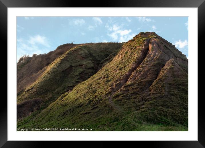 Light on the Cliffs at Saltburn-by-the-Sea Framed Mounted Print by Lewis Gabell