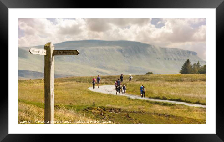 Pen-y-Ghent from Ribblehead Framed Mounted Print by Heather Sheldrick